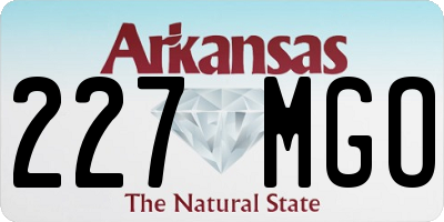 AR license plate 227MGO