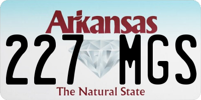 AR license plate 227MGS