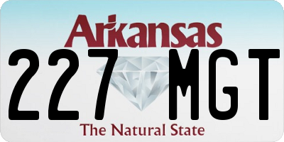 AR license plate 227MGT