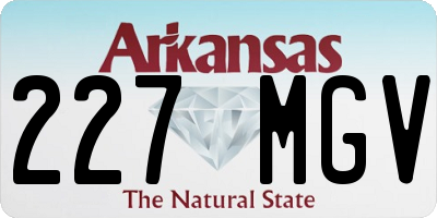 AR license plate 227MGV