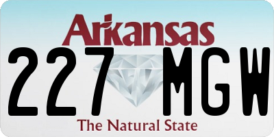 AR license plate 227MGW