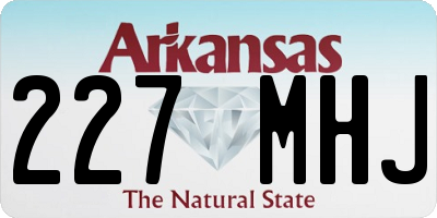AR license plate 227MHJ