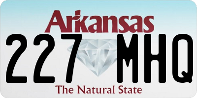 AR license plate 227MHQ