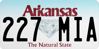 AR license plate 227MIA