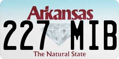 AR license plate 227MIB
