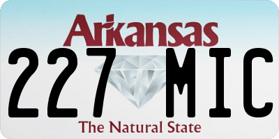 AR license plate 227MIC