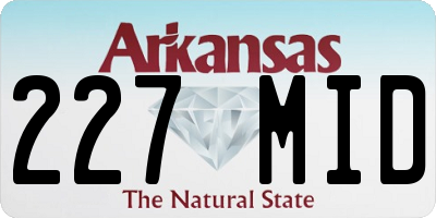 AR license plate 227MID