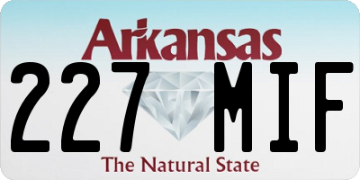 AR license plate 227MIF