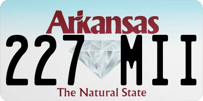 AR license plate 227MII