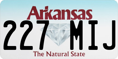 AR license plate 227MIJ