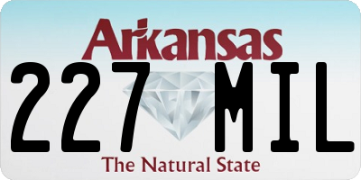 AR license plate 227MIL