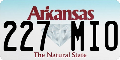 AR license plate 227MIO