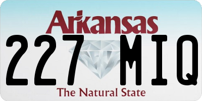 AR license plate 227MIQ