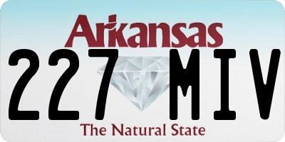 AR license plate 227MIV