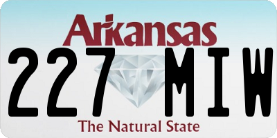 AR license plate 227MIW