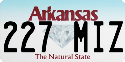 AR license plate 227MIZ
