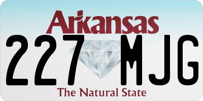 AR license plate 227MJG