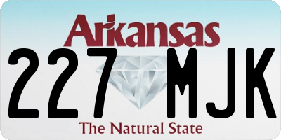 AR license plate 227MJK
