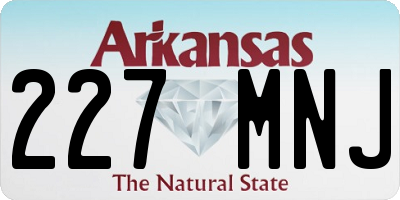 AR license plate 227MNJ
