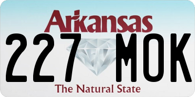 AR license plate 227MOK
