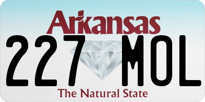 AR license plate 227MOL