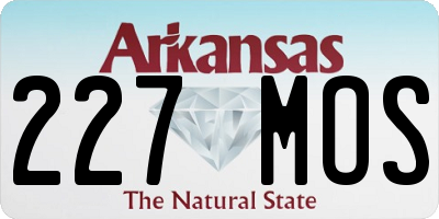 AR license plate 227MOS