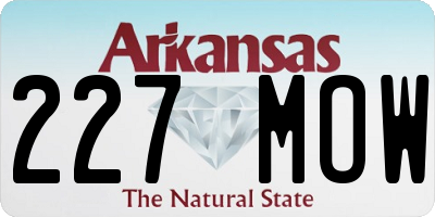 AR license plate 227MOW