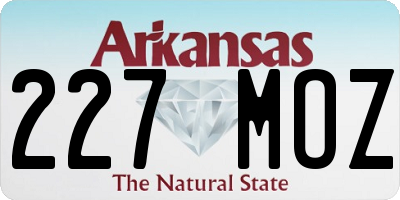 AR license plate 227MOZ