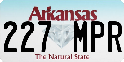 AR license plate 227MPR