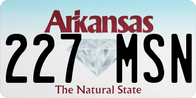 AR license plate 227MSN