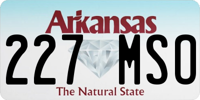 AR license plate 227MSO