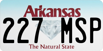 AR license plate 227MSP