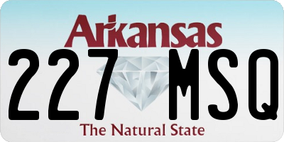 AR license plate 227MSQ