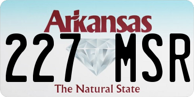 AR license plate 227MSR