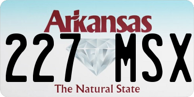 AR license plate 227MSX