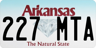 AR license plate 227MTA