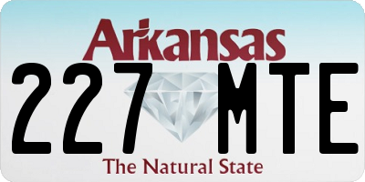AR license plate 227MTE