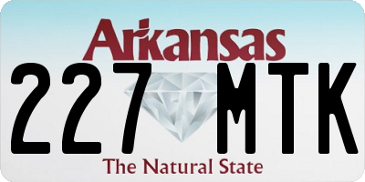 AR license plate 227MTK