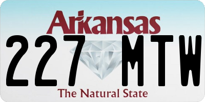 AR license plate 227MTW