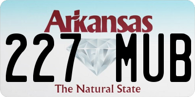 AR license plate 227MUB