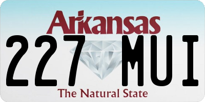 AR license plate 227MUI