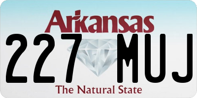 AR license plate 227MUJ