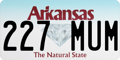 AR license plate 227MUM
