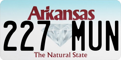 AR license plate 227MUN
