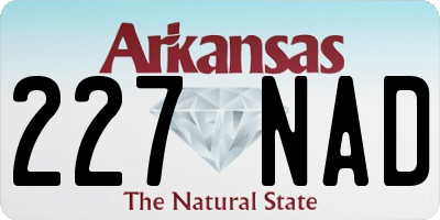 AR license plate 227NAD