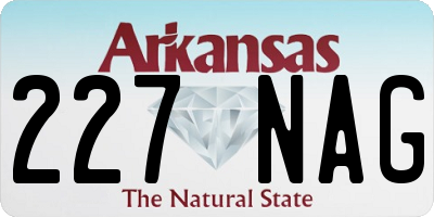 AR license plate 227NAG