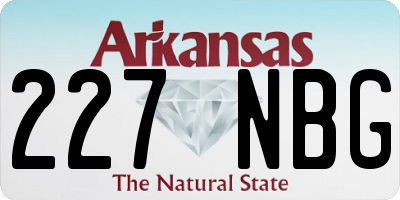 AR license plate 227NBG