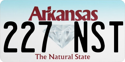 AR license plate 227NST
