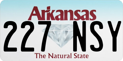 AR license plate 227NSY