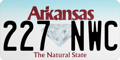 AR license plate 227NWC